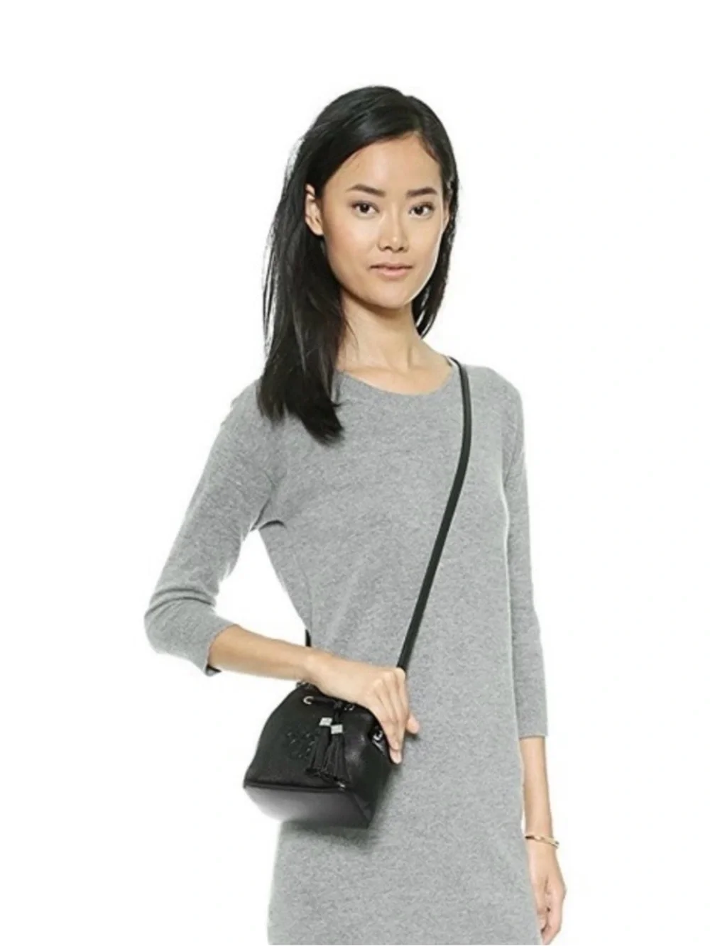 Tory Burch Thea Mini Bucket Bag | Black